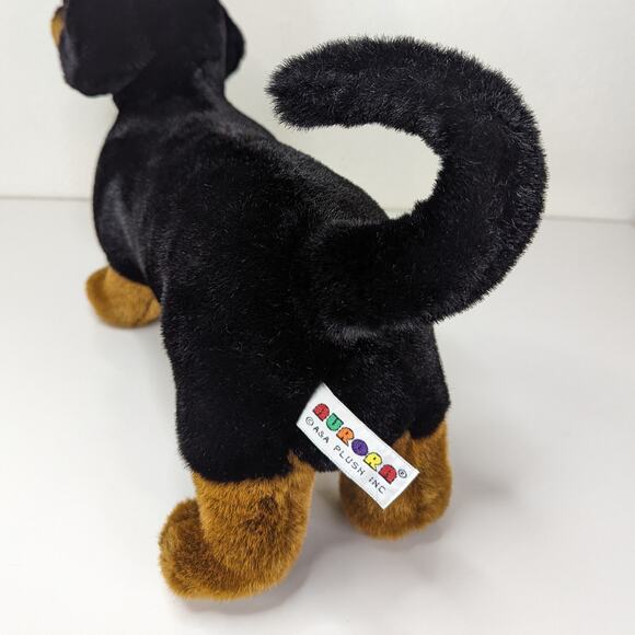 Aurora World Vintage Dachshund Realistic Large Plush Black Brown Weiner Toy 20" - Picture 6 of 8